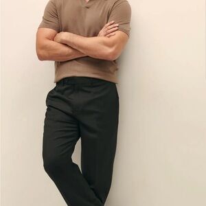 Brooks brothers traditional fit men’s dress pants black wool blend size 38x32